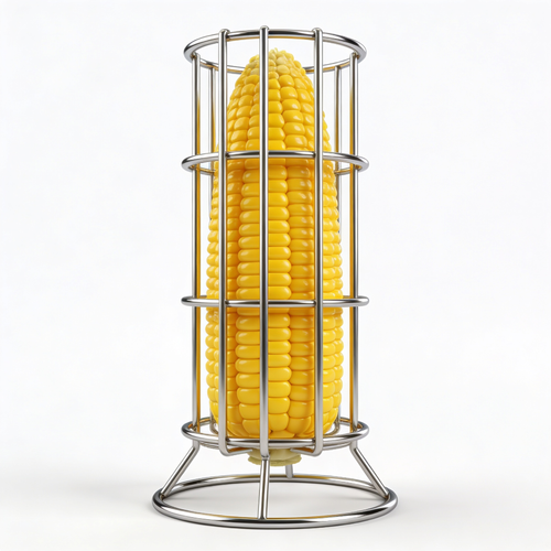Cocutensqq Juego de 2 soportes para mazorcas de acero inoxidable, color amarilloSearching on Google...