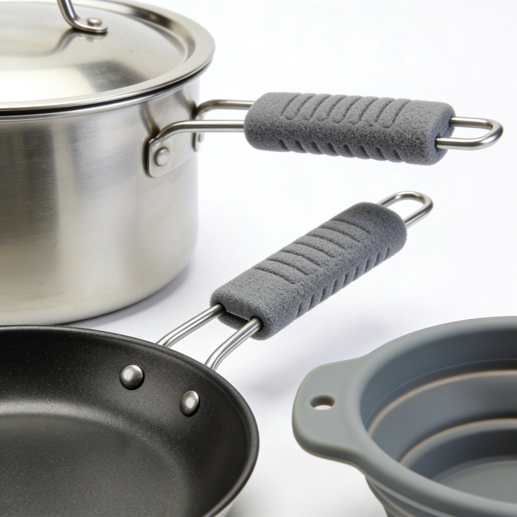 Cocutensqq Set de Utensilios de Cocina Resistentes al Calor y Portátiles para Camping y Viajes con Cuchara y Tenedor